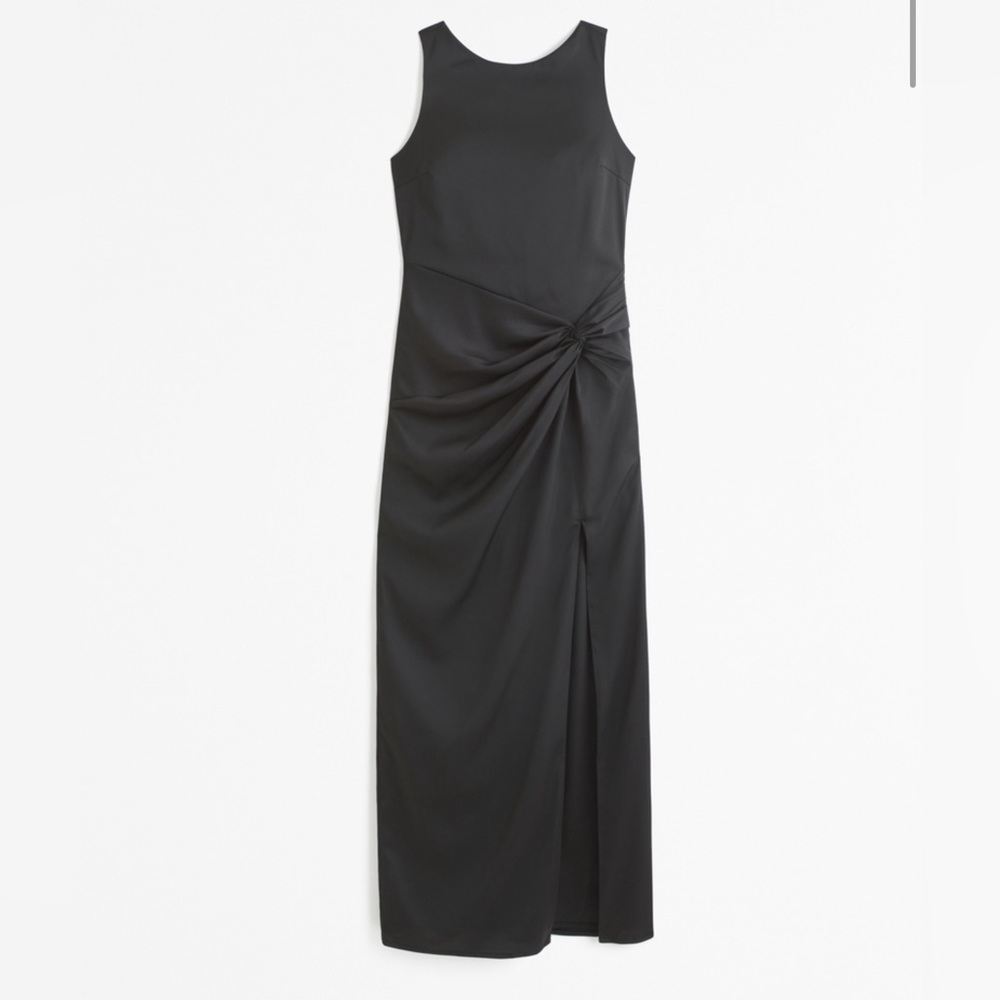 Abercrombie ‘Draped Skirt Maxi Dress’ in black
